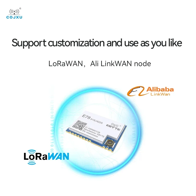 ASR6601 LoraWan Wireless Module 915MHZ COJXU E78-915LN22S(6601) Low Power Consumption ABP/OTAA IPEX/Stamp Hole 22dBm Module