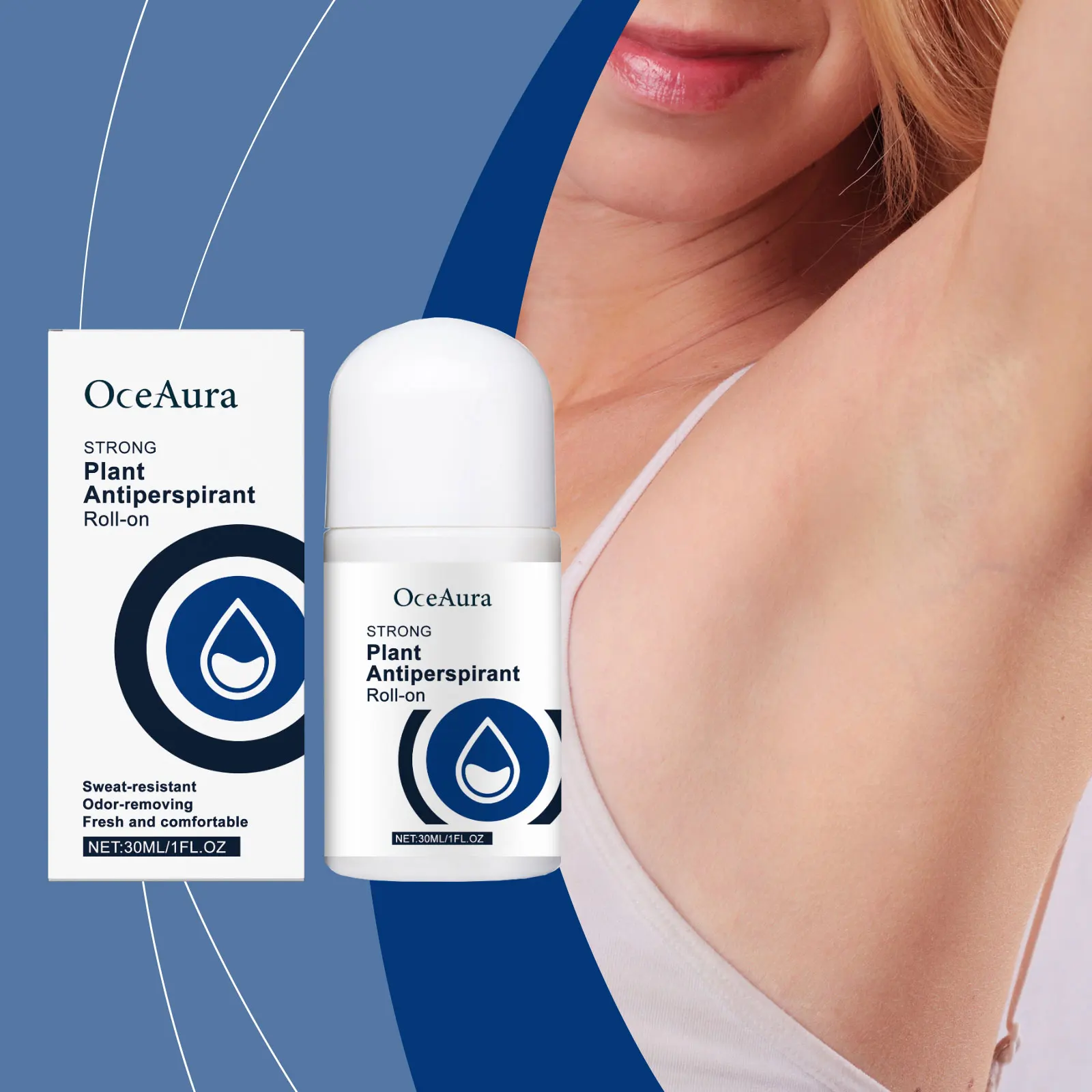 Sweat-Resistant & Refreshing Roll-On-Moisturizes for Comfortable Skin, Refreshing& Non-Greasy, Portable for Sports & Office Use