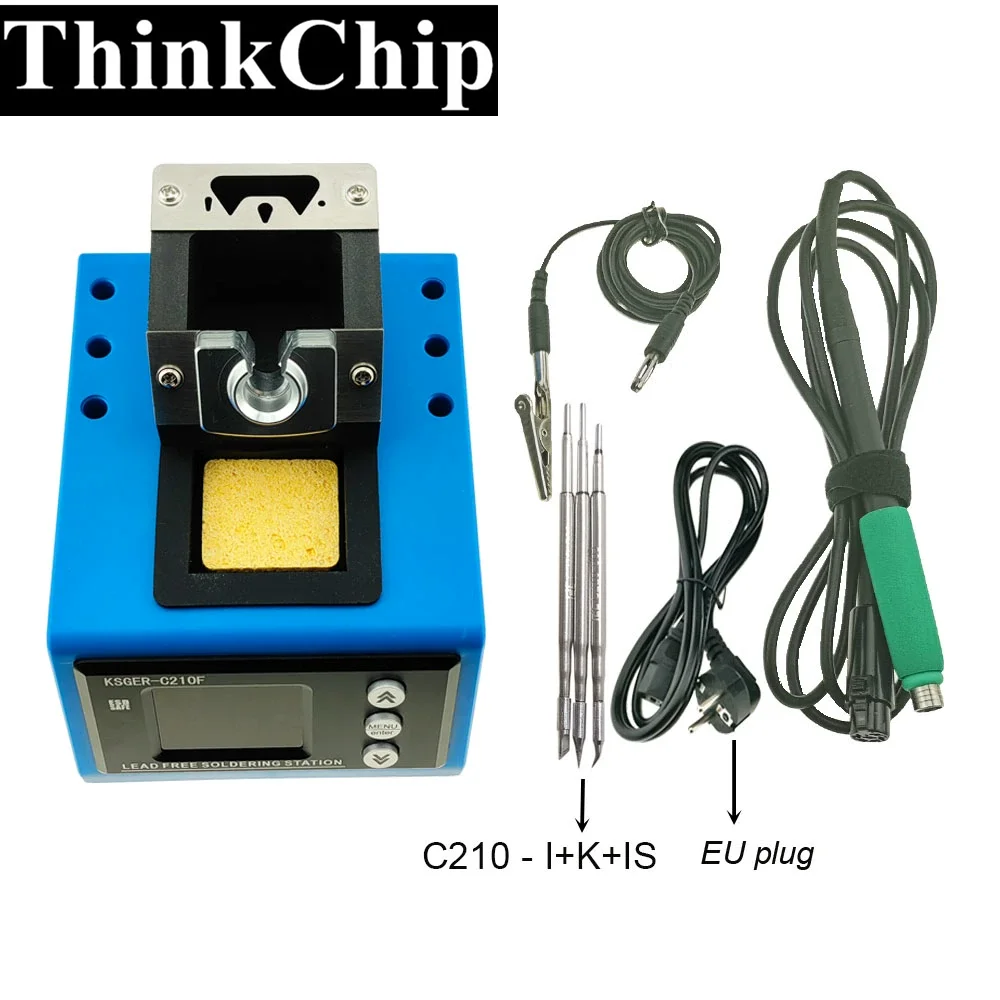 KSGER C210F color screen soldering station features rapid heating and automatic sleep mode, and is compatible with the 85W JBC-2
