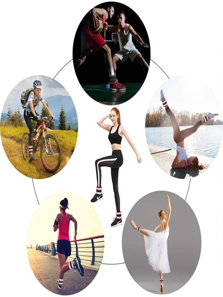 1 paire de poids de cheville réglables (0,5 kg/1 kg chacun) – sangles de poids pour les jambes et les poignets pour femmes et hommes, ensemble de poids de cheville lestés pour l'entraînement