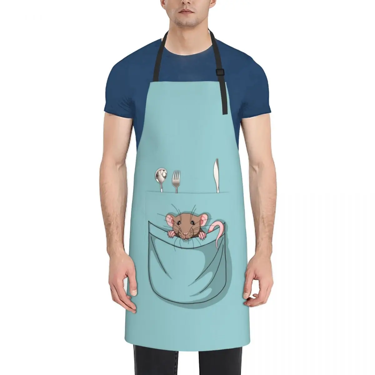 

Rat In A Pocket Apron Kitchen Special Accessories Woman Work Apron