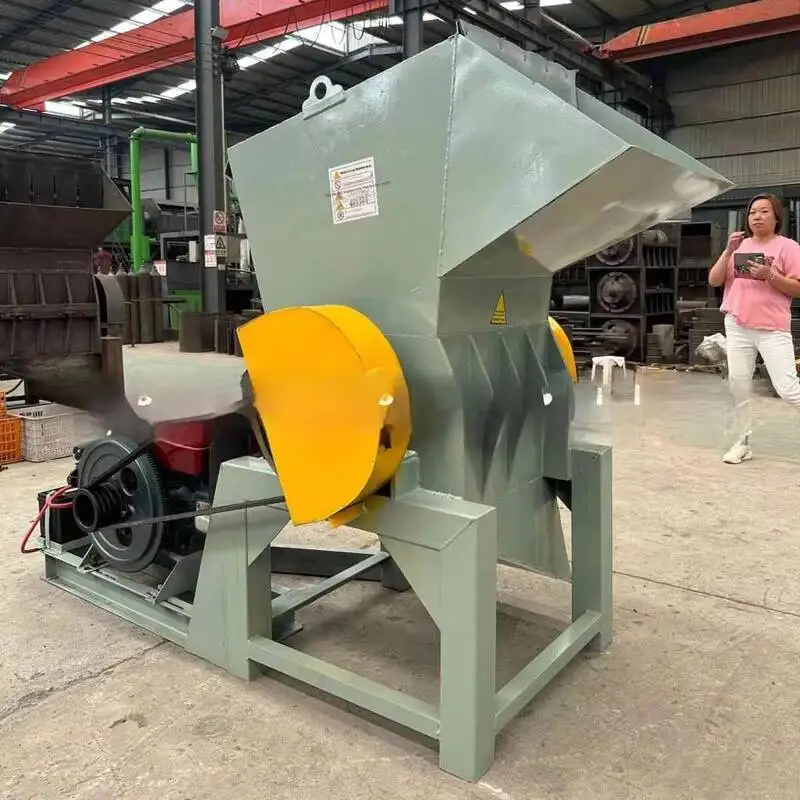Diesel Plastic Crusher Baler Strapping Machine For Milk Tea Cup Crushing Equipment