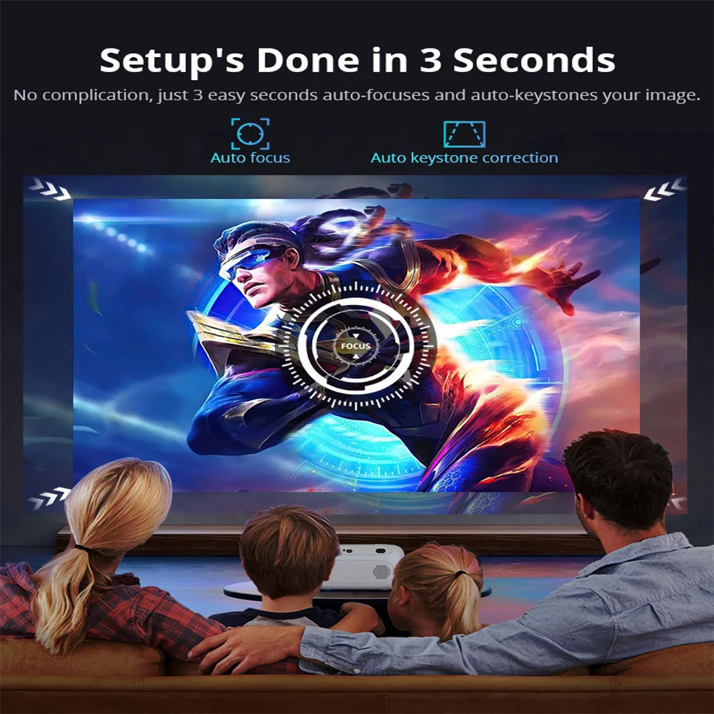 Proyector de vídeo 4k FULL HD para cine en casa, dispositivo con Android 11, 1080P, Dual, WiFi6, BT5.2, autoenfoque, H713, para exteriores,