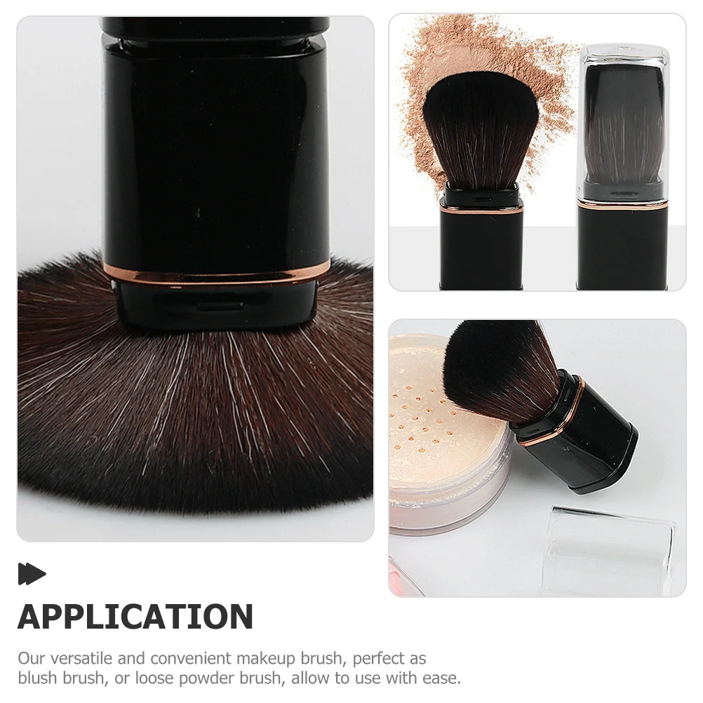 Einziehbarer Make-up-Pinsel, tragbar, multifunktional, Kunstfaser, Rouge, Puderpinsel, weiche Borsten, Reise-Make-up-Werkzeuge