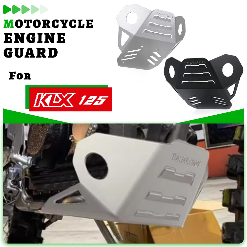 

KLX150BF Engine Guard For Kawasaki KLX125 D-TRACKER 125 2010-2016 Front Skid Plate Low Engine Skidplate Guard Cover 2012 2013