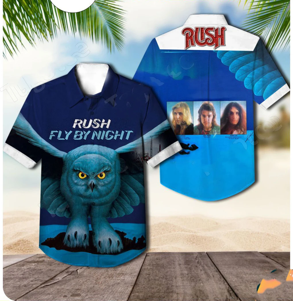 

New Classic Rock Rush Album 3D Print Shirts Male Fashion Men Women Hip Hop Trend Shirts Oversized Loose Casual Blouse Beach Tops
