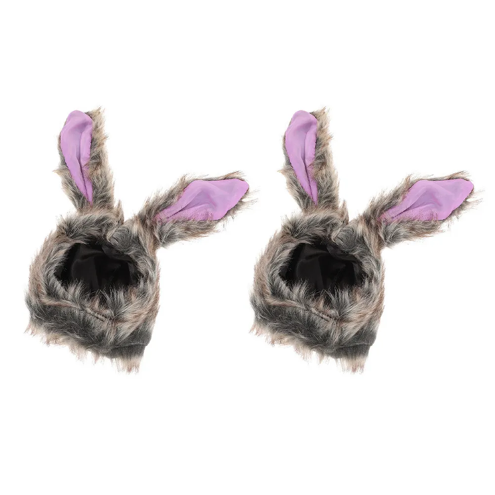 

2Pcs Halloween Pet Hat Rabbit Shape Dog Cat Cosplay Headwear Decorative Costume Party Hat Adorable Pet Dress Up Headgear