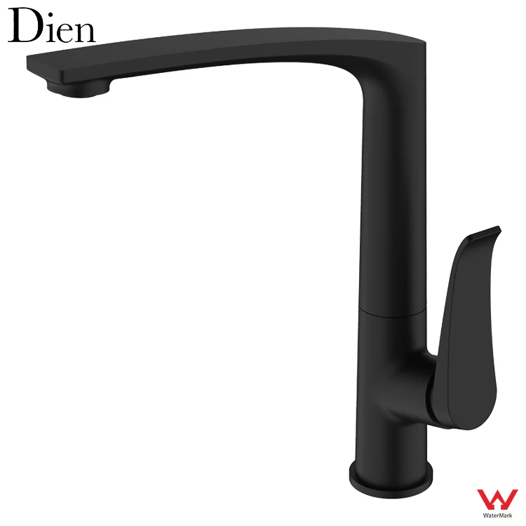 Watermark High Quality Round Kitchen Sink Tap Mixer Taps Basin Mixer Taps Matte Black Hot Cold Water Kitchen Faucets