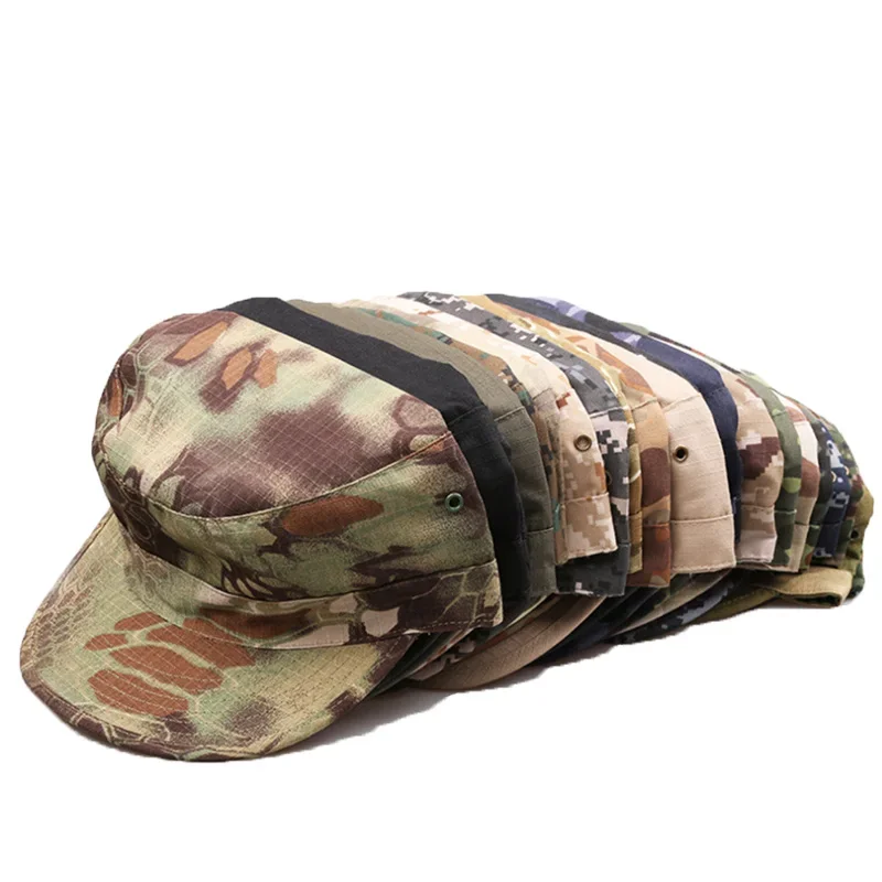 Tactical Camouflage Caps Shako High Quality 58-60cm Hunting Training Cap Thickened Sniper Airsoft Blank Plain Cap Hat