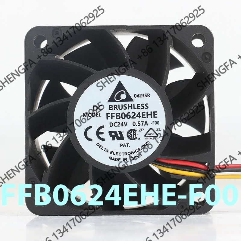 cooling fan FFB0624EHE-F00 Delta 5V 12V 48V DC 24V 0.57A AC EC 6038 60X60X38MM 6CM 3-wire speed measurement double ball elevator