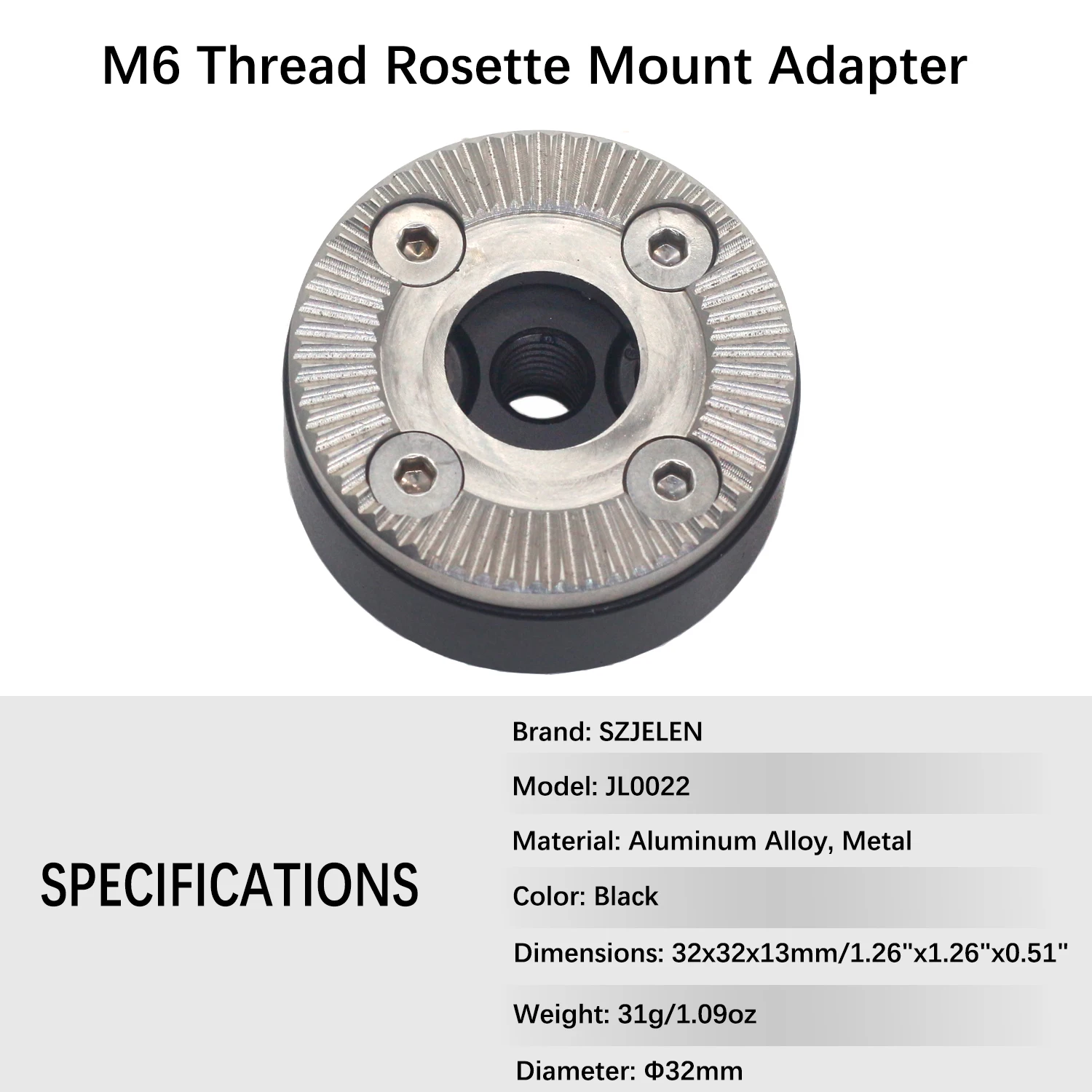 M6 ARRI Rosette Mount 1/4 inch Screw Thread Adapter Bracket
