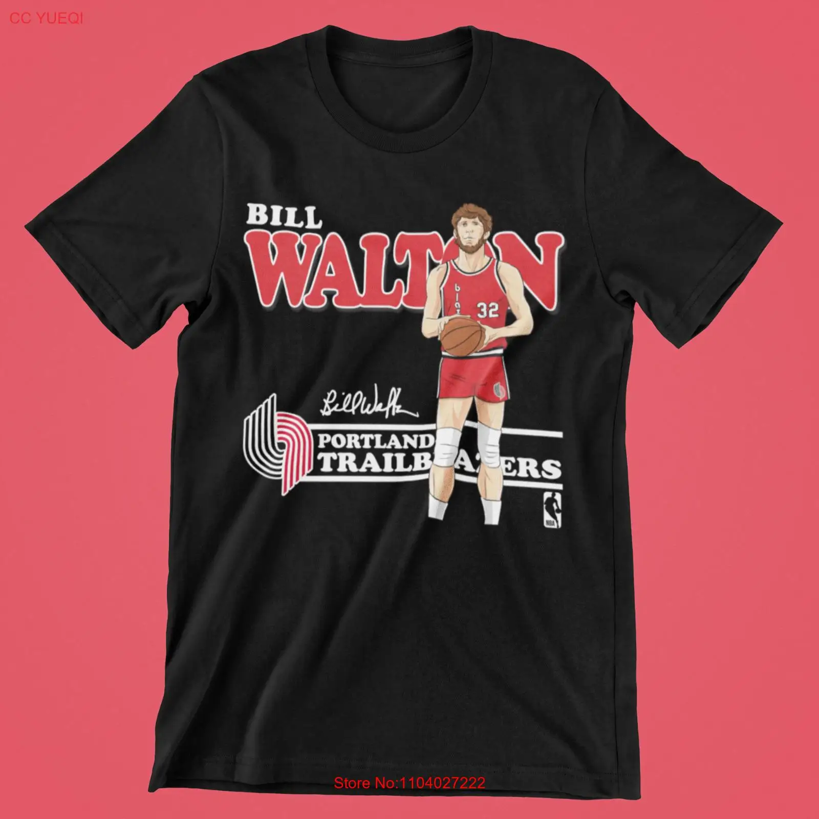 Bill Walton Portland Trailblazers Jersey BigRed Caricature Premium Blend T-Shirt