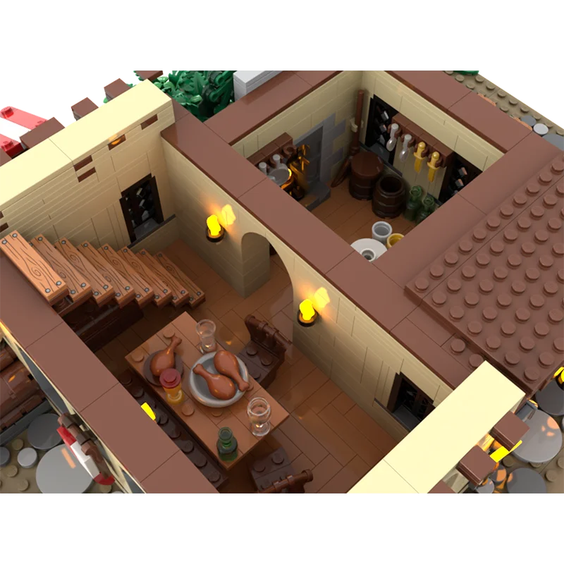 4783PCS MOC middeleeuws gebouw huis tavern model DIY puzzel montage bouwstenen speelgoed kinderverjaardagscadeau