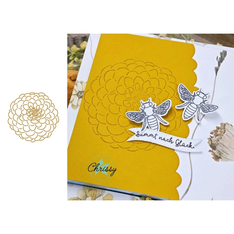 Neues Produkt Vorverkauf Blumen-Eltern-Kind-Stanzformen und Stempel DIY Scrapbook-Album Dekoration Geprägtes Papierkarten-Set