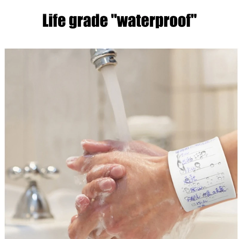Reusable Note Wristband Silicone Memo Wristbands Wearable Slap Bracelet Memo Notepad with Ruler Scale for Daily Work 24BB