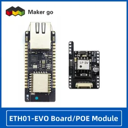 WT32-ETH01-EVO ESP32-C3 scheda di sviluppo modulo POE porta seriale incorporata a Ethernet WIFI Bluetooth Gateway alimentatore POE