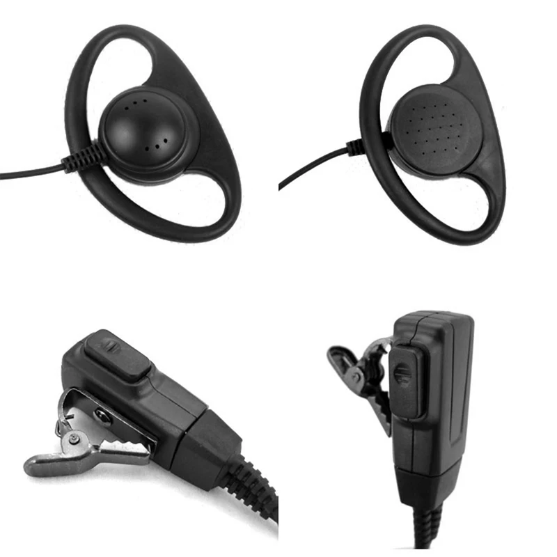 E56B D-Type Earpiece Headset PTT Mic For Talkabout Walkie Talkie 2.5mm 1-Pin