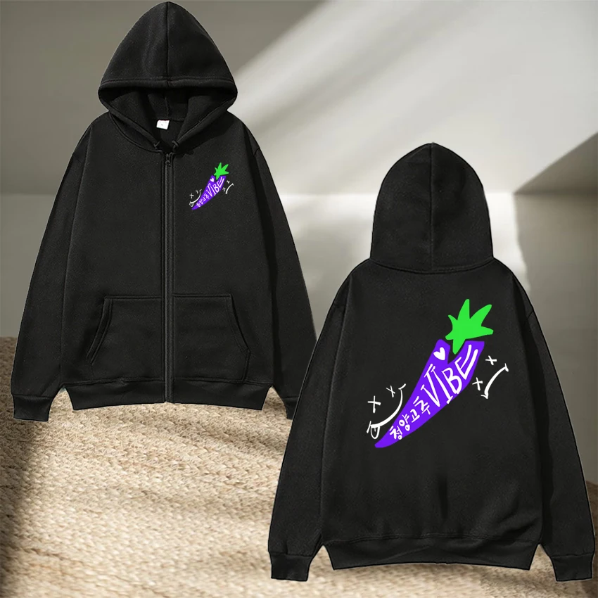 

Hot Sale ATEEZ Bouncy Inspired Chili Pepper Album Tour 2026 Graphic Zipper Hoodie Men women Fleece Jacket Coat Unisex pullover