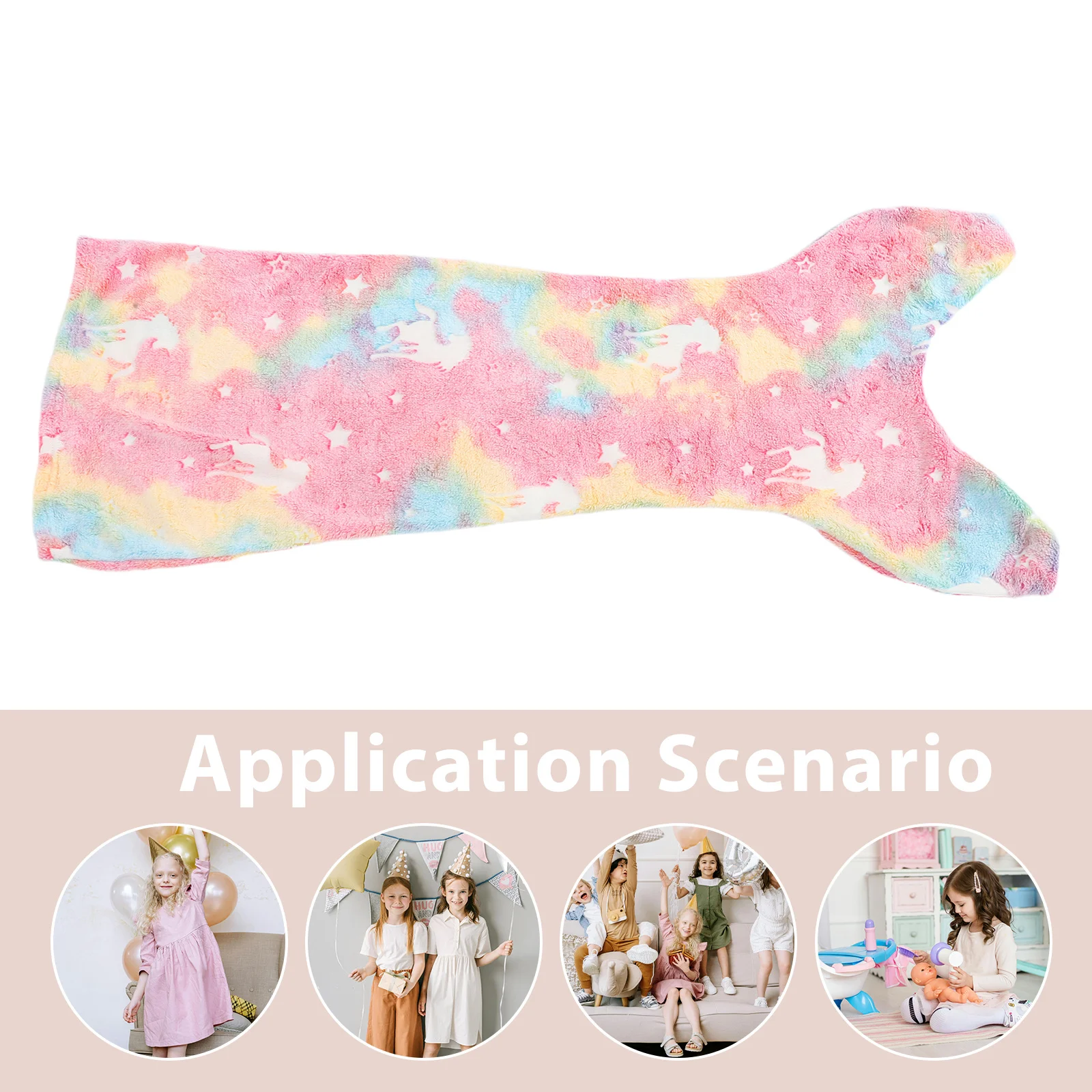 أطفال يتوهج في الظلام حورية البحر بطانية لينة مريحة يمكن ارتداؤها كيس النوم داخلي في الهواء الطلق التخييم بطانية الاطفال كيس النوم #6