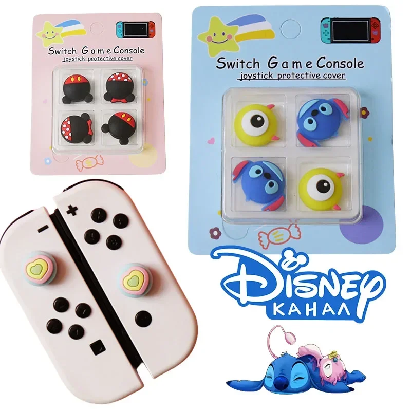 Disney Mickey Minnie Switch Grip Caps Stitch Anime Rocker Cap Ns Button Lite Rocker Cap Joy-Con Controller Gamepad Thumbstick