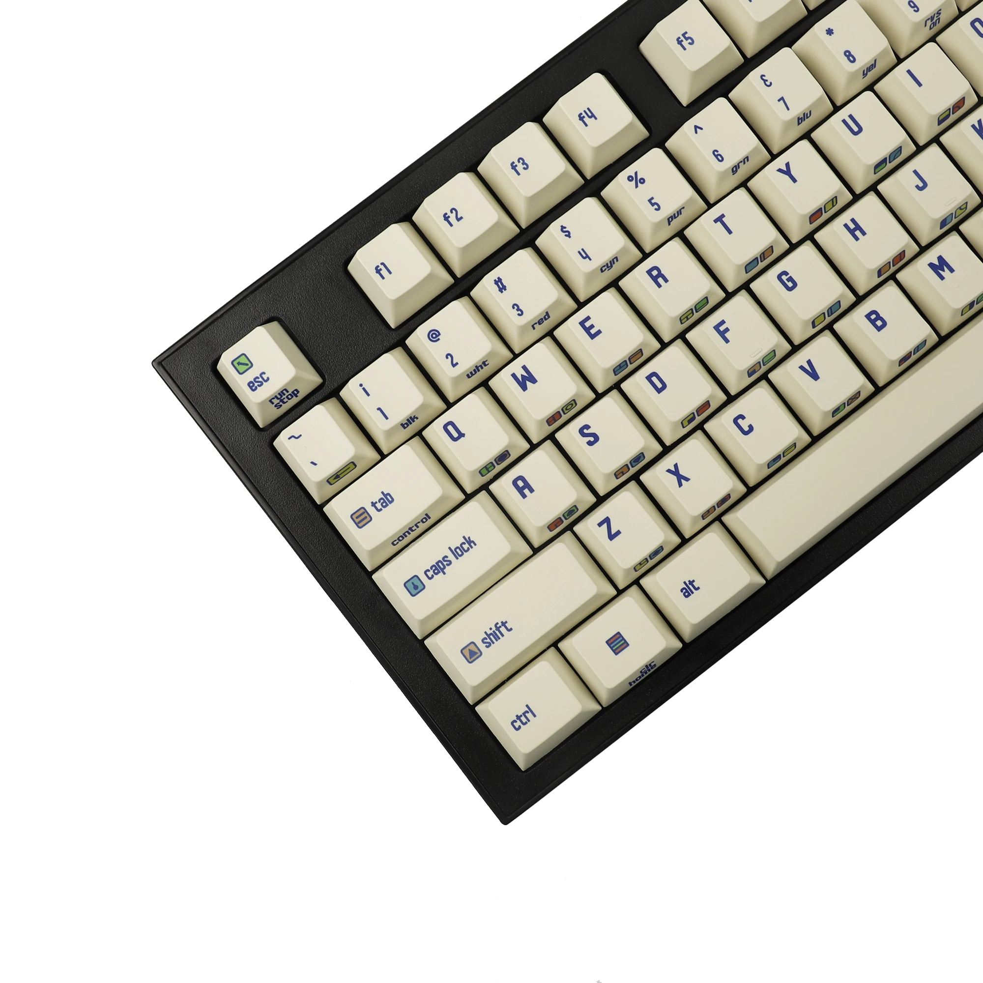 Imagem -03 - Commodore 64 Teclas para Tkl 61 64 68 75 87 96 104 108 Teclado Keychron mx 153 Teclas Perfil de Cereja Iso Pbt