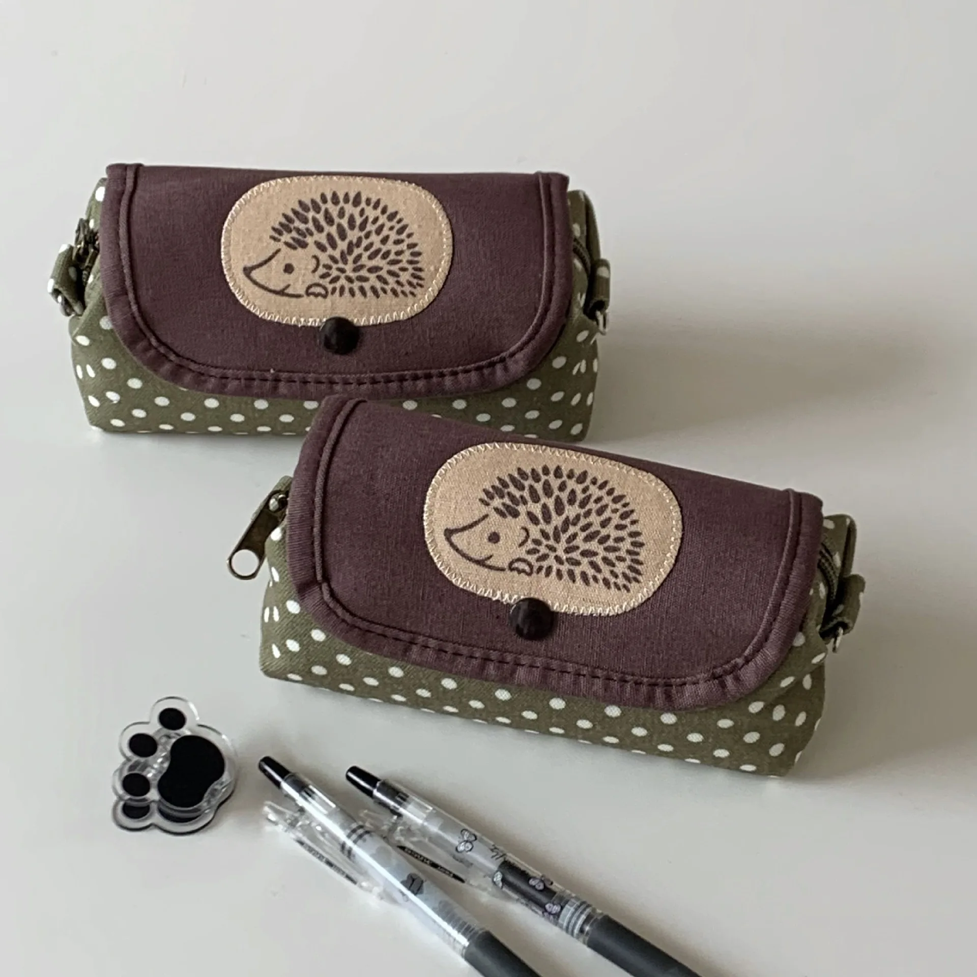 Japanese Style Large Capacity Cosmetic Bag Cartoon Portable Toiletry Organizer Student Stationery Pencil Case Makeup Bag