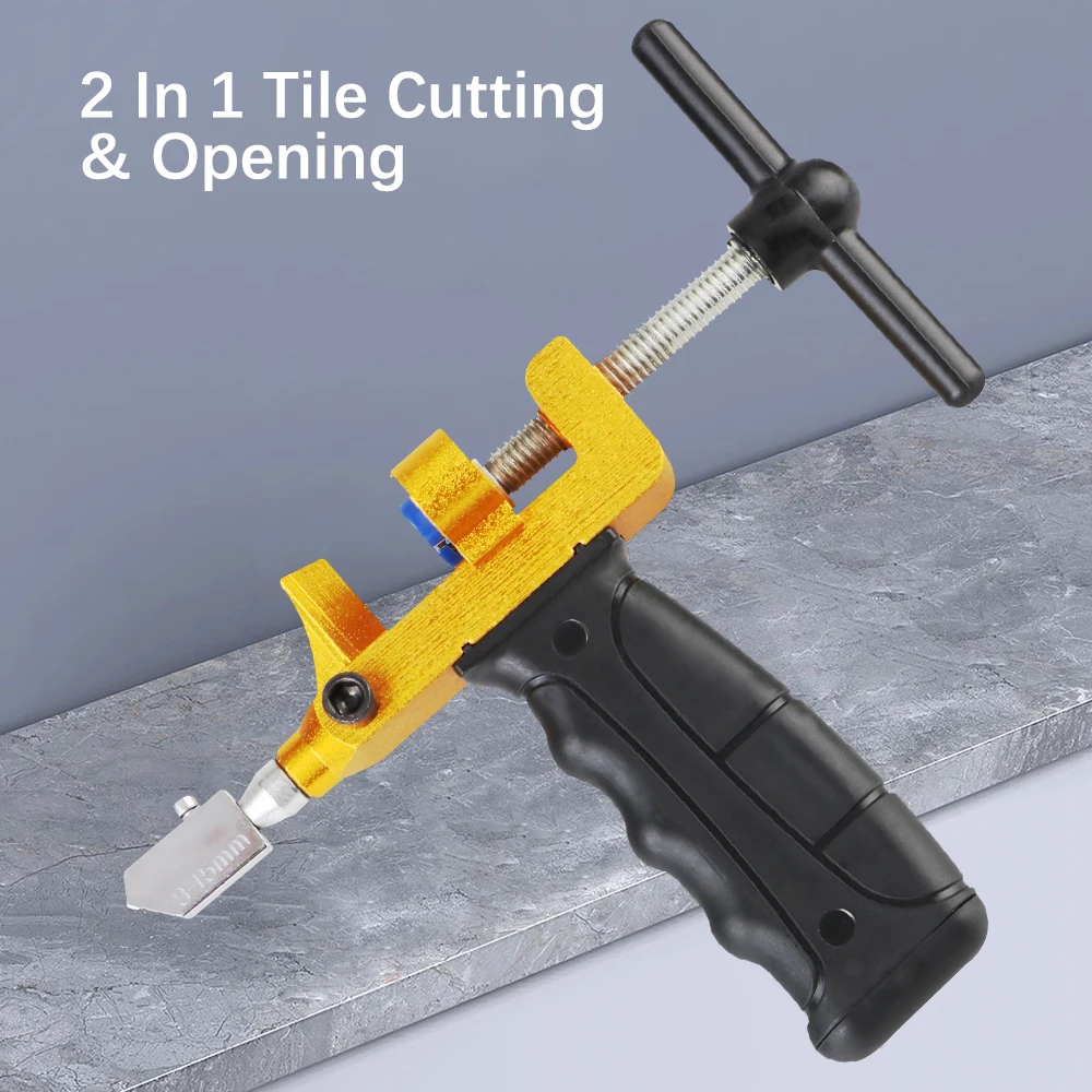 Universal Glass Tile Opening ToolOil Filled Type Tile Opening Cutting Device Adjustable 2 In 1 Aluminium Alloy