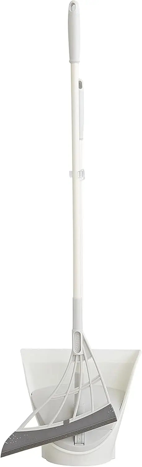 

All-Surface Silicone Broom & Squeegee Set - Sweeps Glass, Dust, Pet Hair, Liquids - Smart Dustpan Included