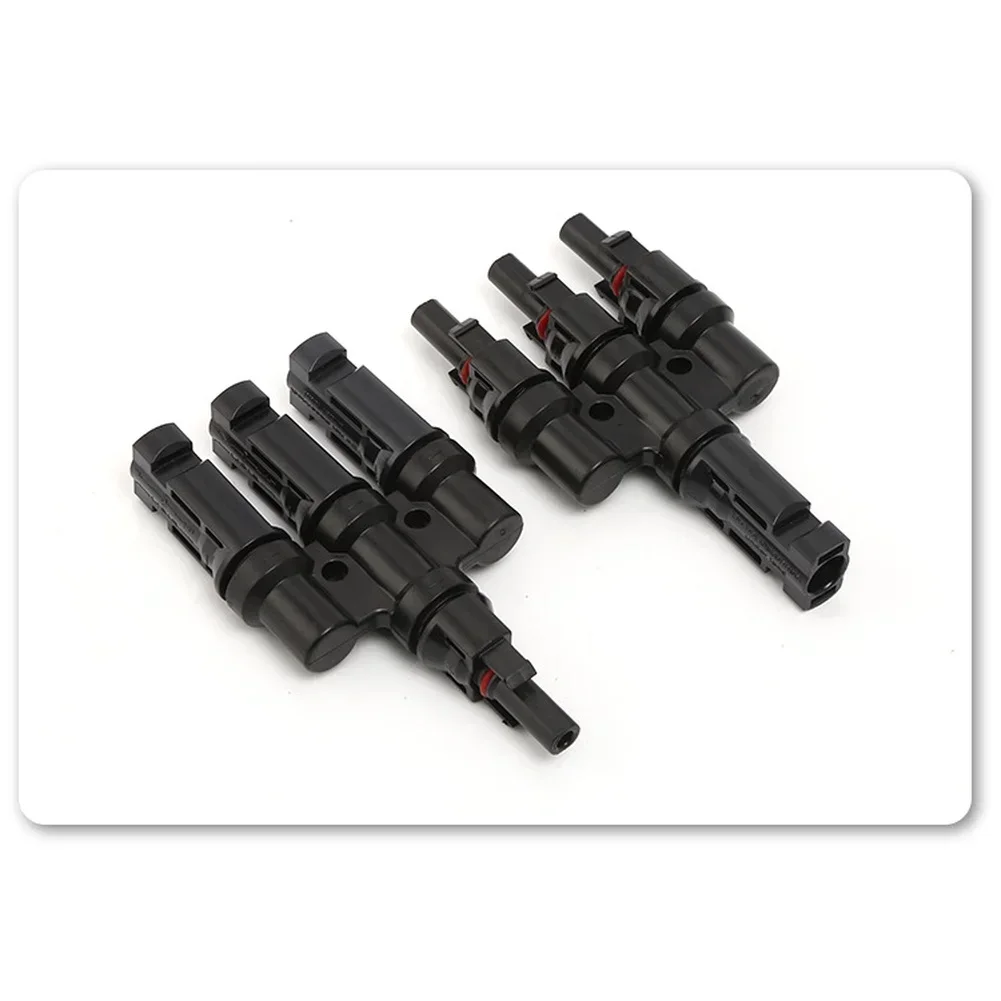 Crimp Cable Joint 4-Way Solar Splitter Tin-plated Copper Core Supports 2.5 4 6 Mm Cables Flame Resistant Electrical Connector