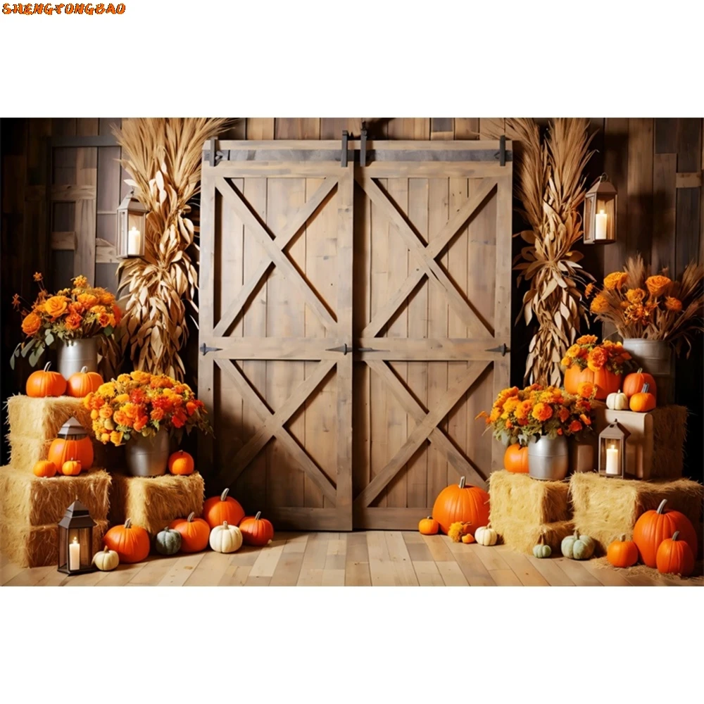 Toile de fond de Thanksgiving d'automne pour la photographie, fond de récolte d'automne, décor de fête d'anniversaire de douche de bébé, studio photo de Aliments d'érable