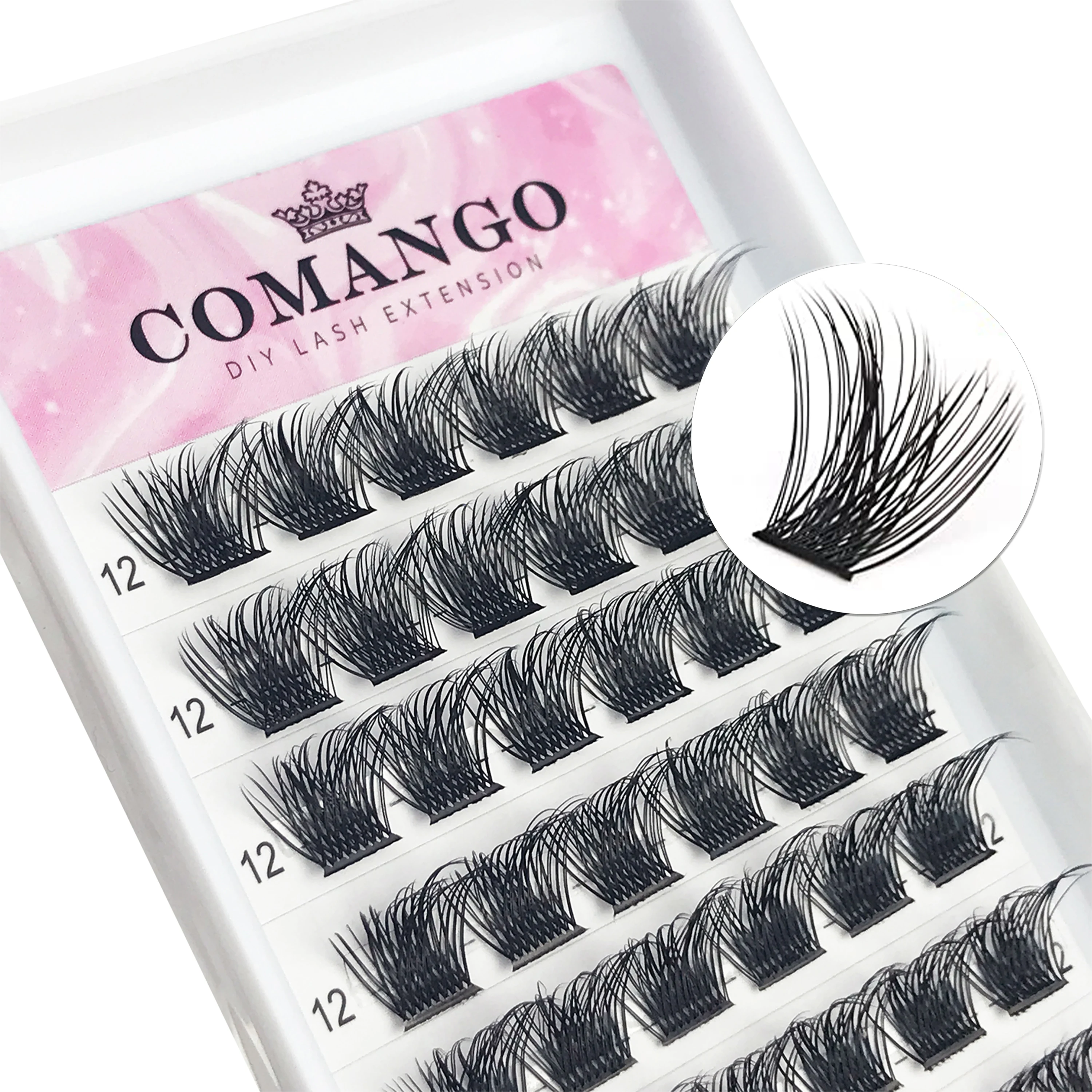 Lash Clusters DIY Eyelash Extensions 60 Clusters C D Curl CoMango Mega Volume Individual Lashes Cluster DIY At Home