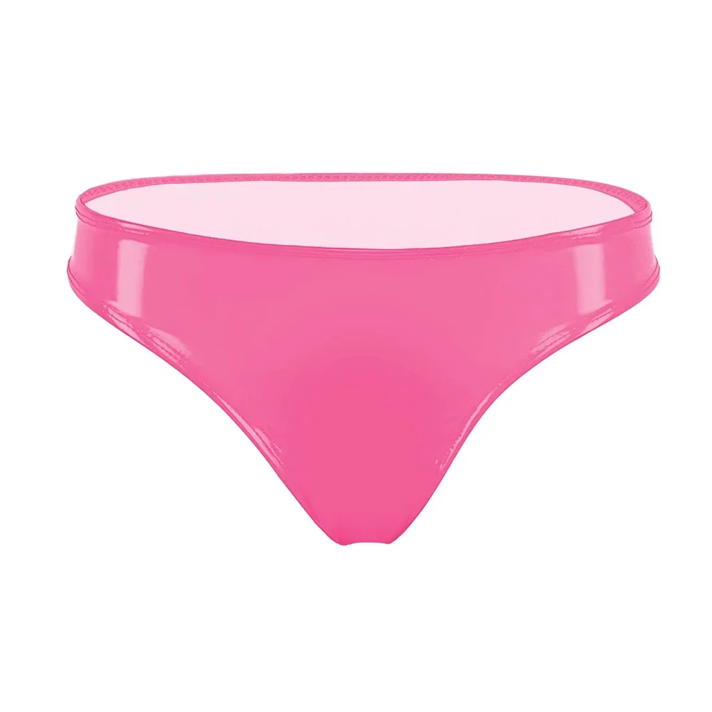 

Женское глянцевое нижнее белье из лакированной кожи, сексуальные трусики, эротические женские трусики для ночного клуба, блестящее латексное белье, трусики с низкой талией