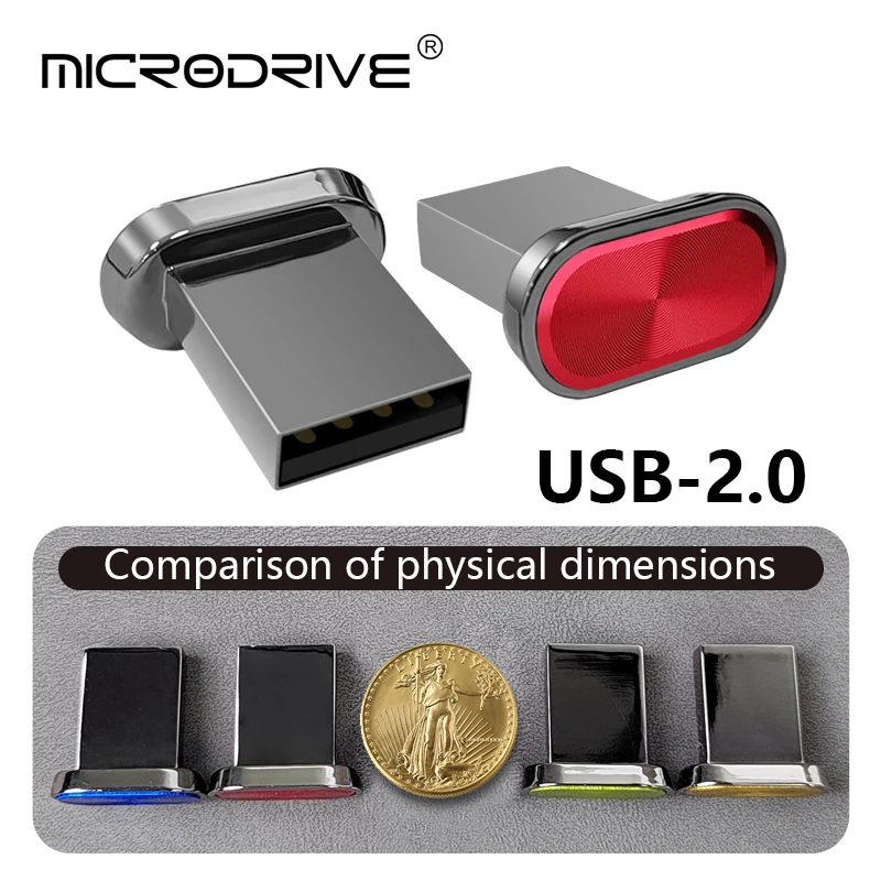 Super Mini USB Flash Drive impermeabile Pendrive 64GB 32GB 16GB 8GB 4GB capacità reale chiavetta USB Thumbdrive