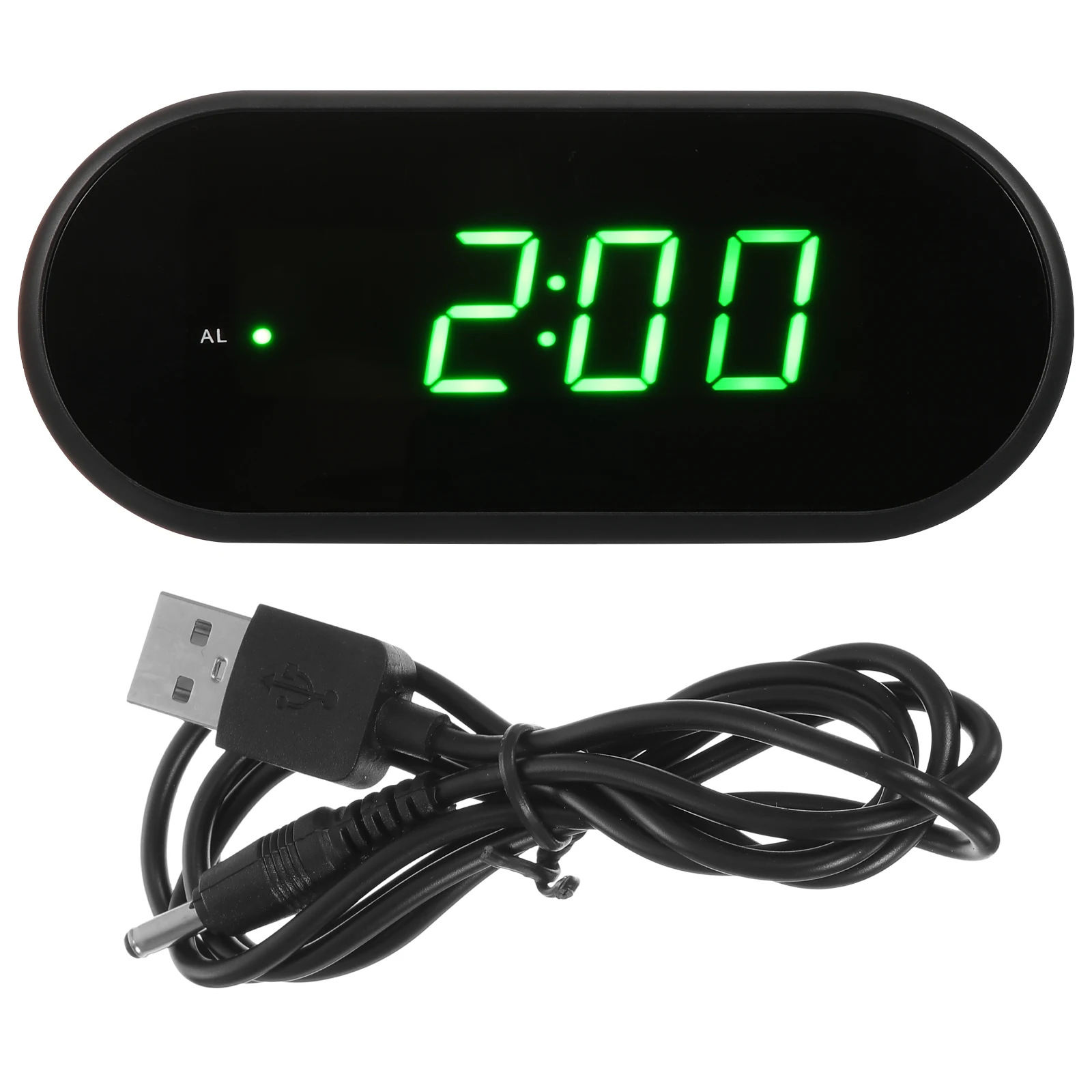 

1pc LED Clock Digital Alarm Bedside Desk Large Numbers Home Decor Plastic Durability Bedroom Desktop with Cable Modern Style
