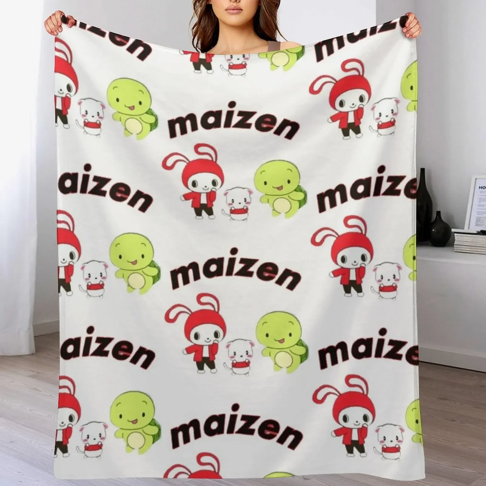 Jj And Mikey Maizen Throw Blanket Cute Summer Beddings Furry Heavy Blankets