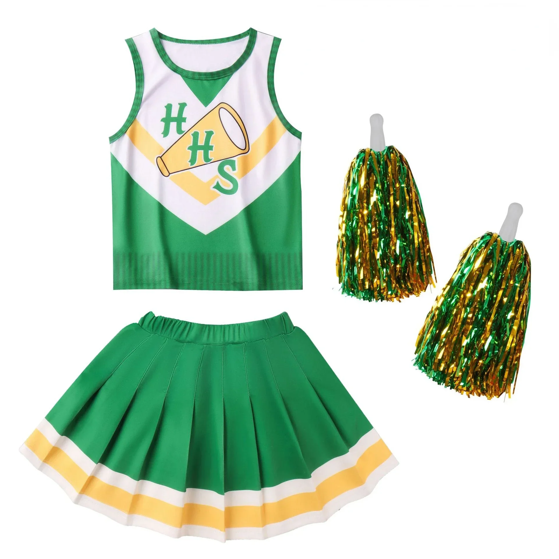 Stranger Halloween Chrissy Cunningham Cheerleader  Cosplay Costume Hawkins High School Costume Dress