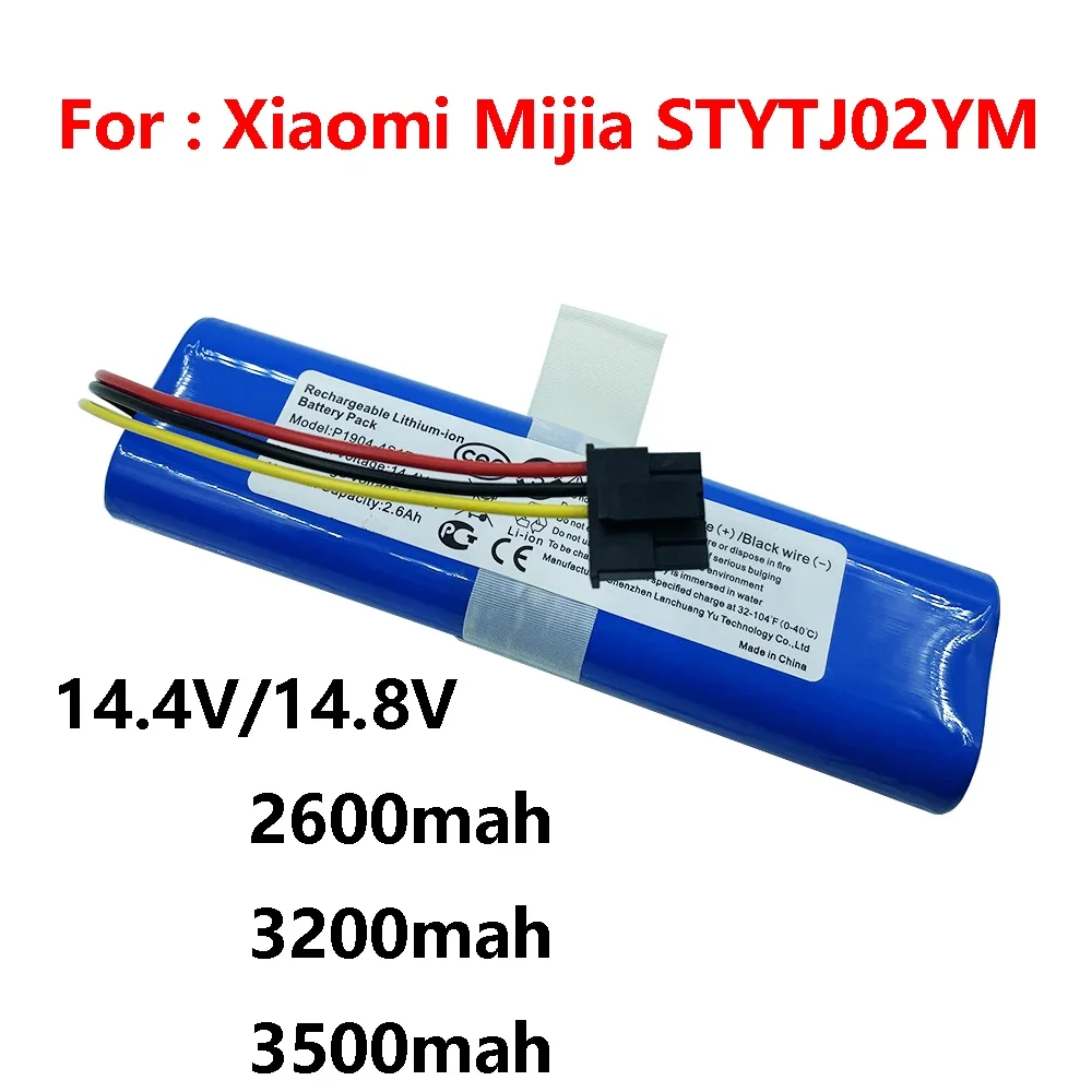 

18650 Lithium Battery For Viomi V2 Pro V-RVCLM21B and Mi Vacuum Mop-P STYJ02YM Robot Vacuum Replacement 18650 3200mah Battery