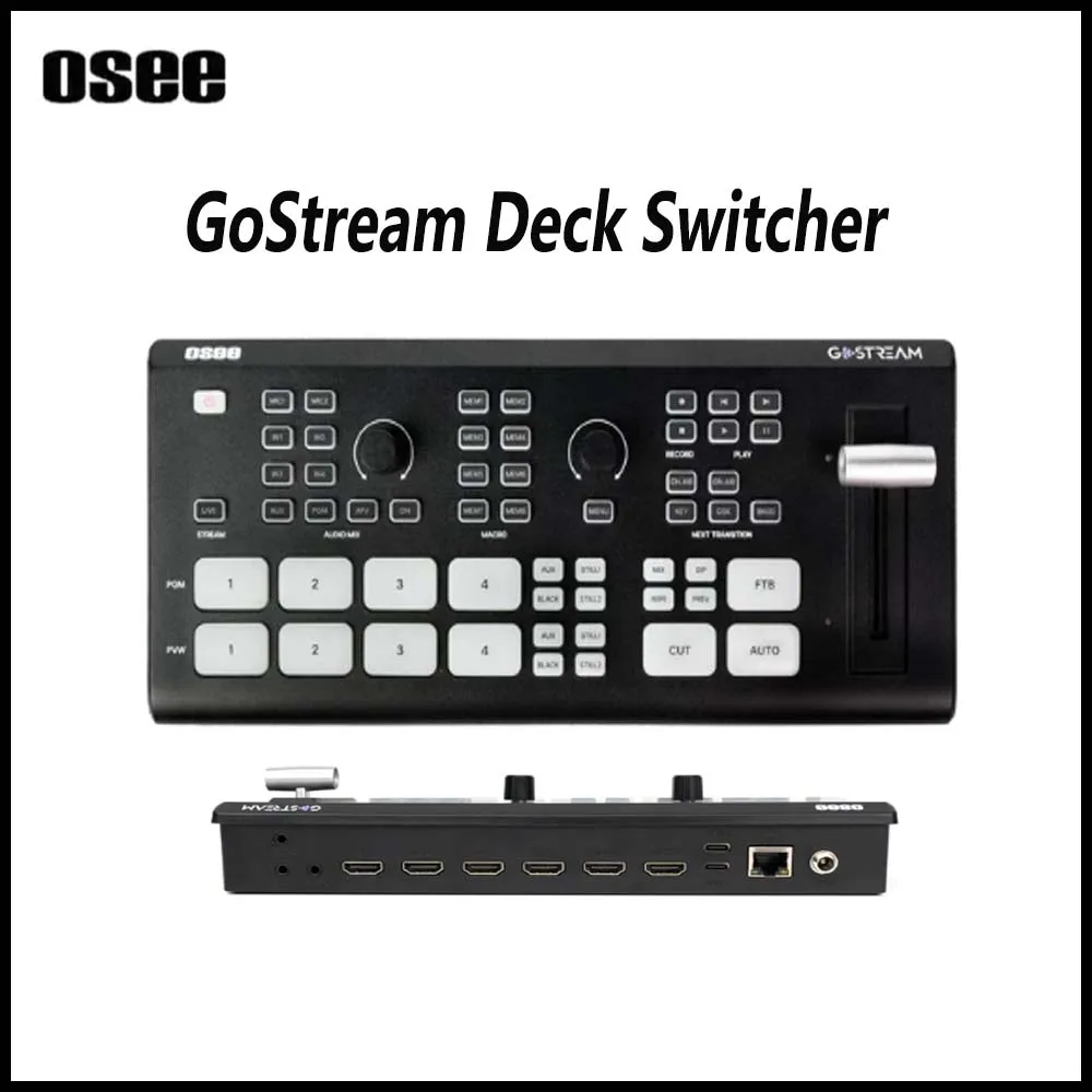 OSEE GoStream Deck Video Switcher 4-Channel USB HDMI-Compatible for  Live Streaming and Video Production Solution