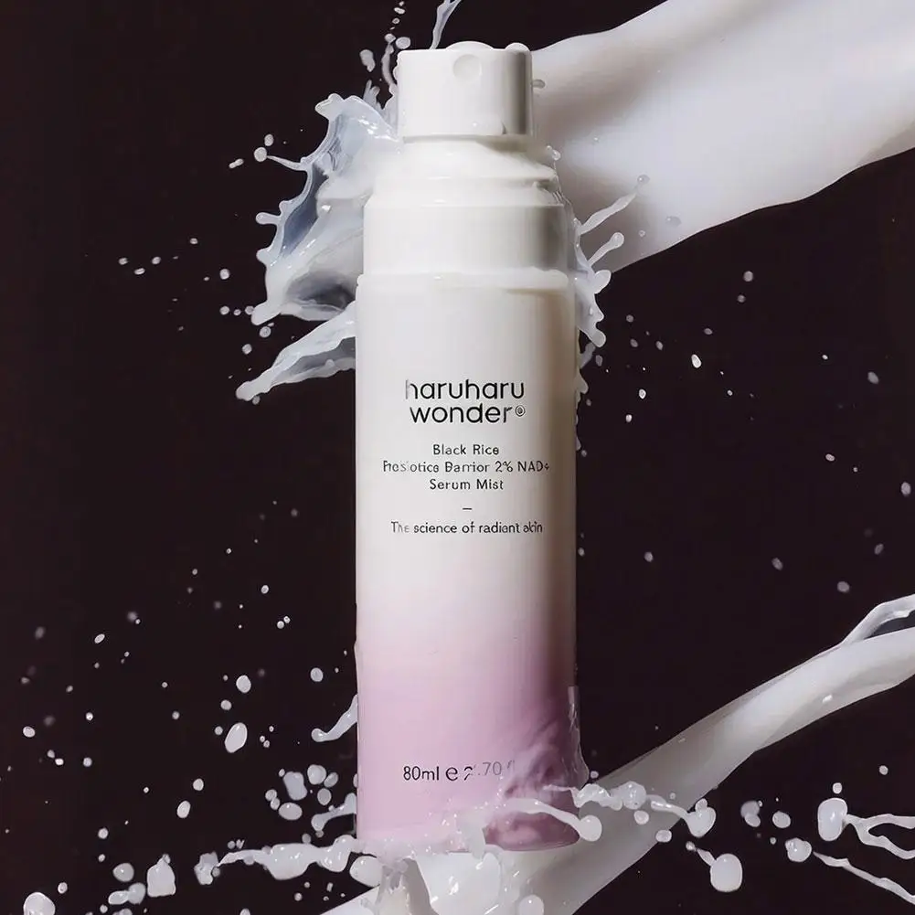 

Сыворотка-спрей для лица с пробиотиками из черного риса, 80 мл - 2% NAD+, увлажняющий, восстанавливающий кожный барьер, антиоксидантный, сужающий поры