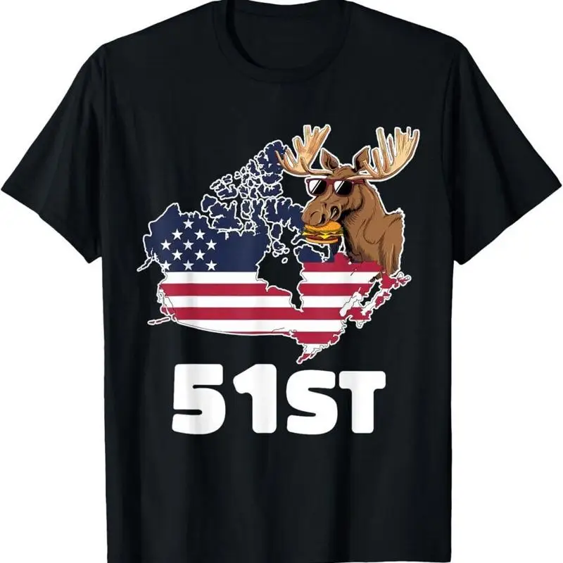 Canada 51st US state Funny United States Buying Canada Unisex Black T-Shirt