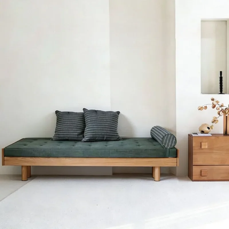 Reception bench, small apartment solid wood long sofa stool