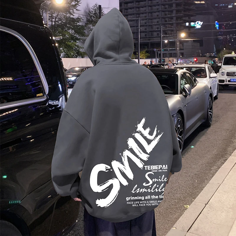 سويت شيرت بقلنسوة على الموضة للرجال لعام 2025 لفصل الربيع والخريف، هوديي بنمط هونج كونج، ملابس خارجية فضفاضة