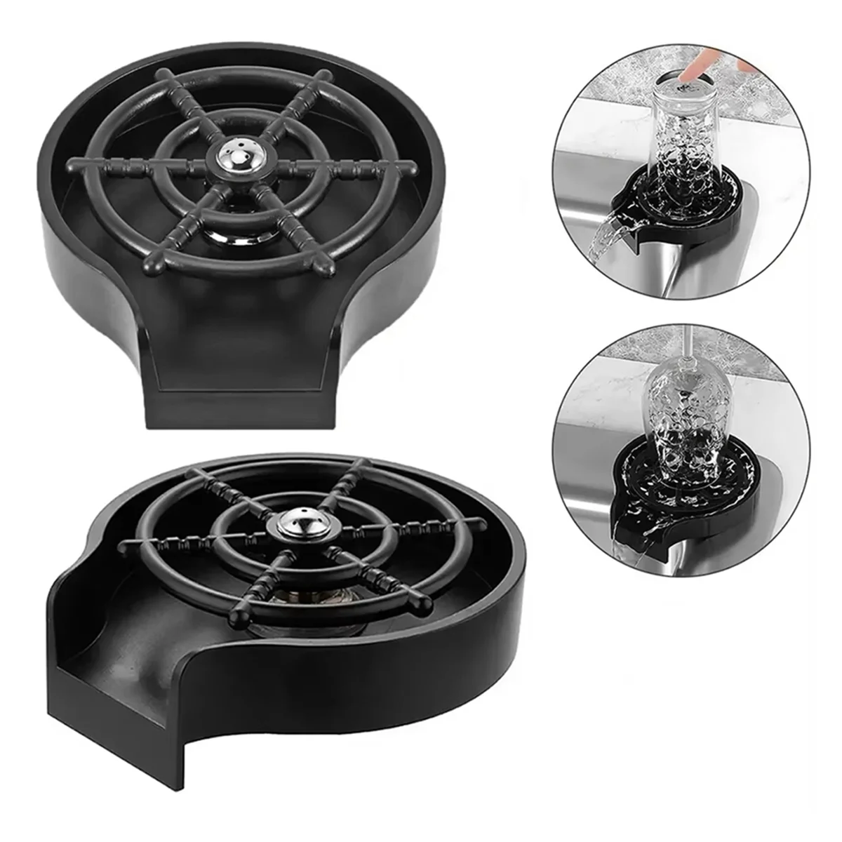 ABJS High Pressure Automatic Cup Washer for Sink - Vacuum Flask Cleaner, Accessories, Home Coffee Bar Essentials