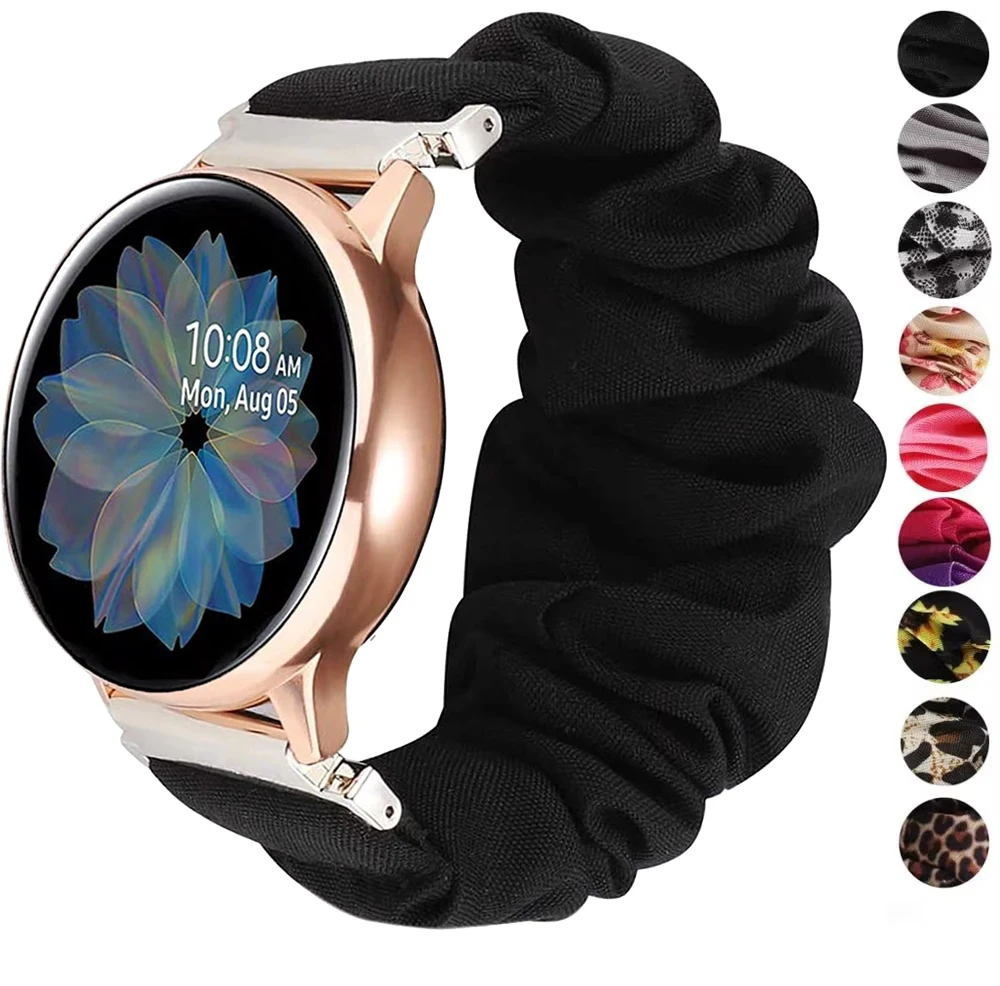 20 mm Nylon Solo Loop Gummiband für Samsung Watch 6/5/4/3/Active 2/Huawei GT4/3/Amazfit Bip/GTS für 22 mm Stoffarmbandgürtel