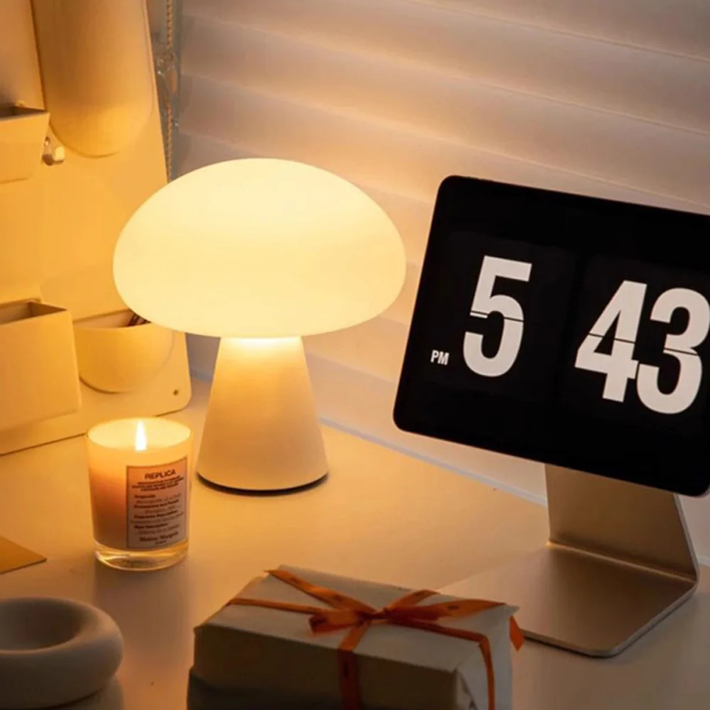 Mushroom LED Table Lamp Infinitely Dimmable Light Adjustable Color Temperature Brightness Bedroom Study Room Home Decor Led Lamp