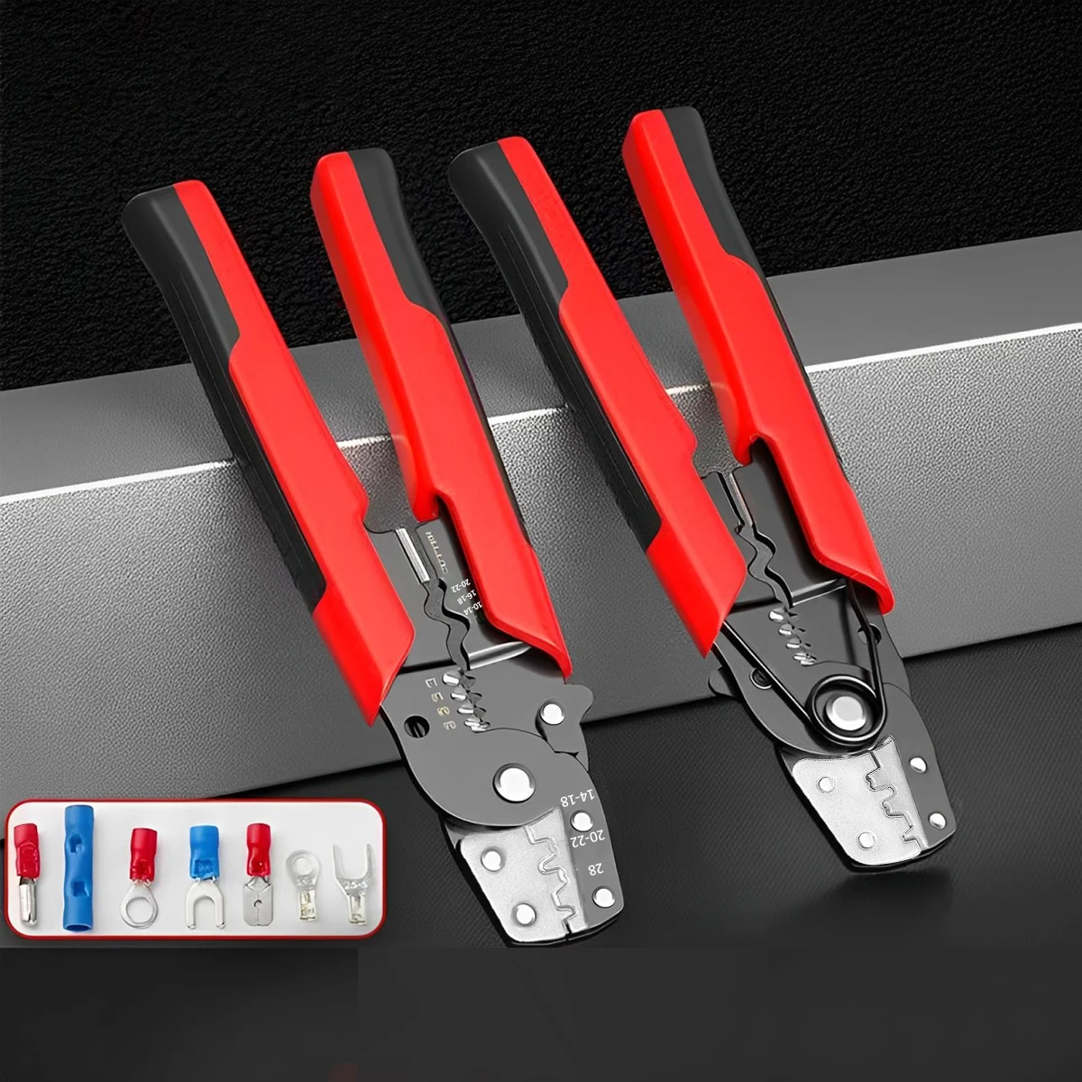 1-حزمة أداة تعرية الأسلاك، كماشة تجعيد كهربائية متعددة الوظائف من الدرجة الصناعية، كماشة قطع الأسلاك، أداة يدوية متجرد #1