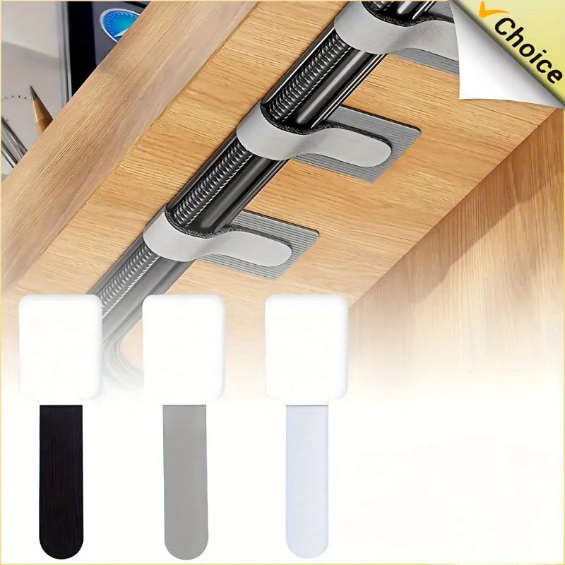 Reusable Cable Ties Fastening Wire Organizer Cord Rope Holder Self Adhesive Adjustable Cord Organizer Straps Desk Management