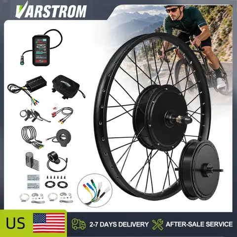 Electric Bike Conversion Kits 72V 3000W Hub Motor Kit with VD18MT Display Wheel 26" 27.5" 28" 29" 700C High‑Power Hub Rear Dirve Motor from US