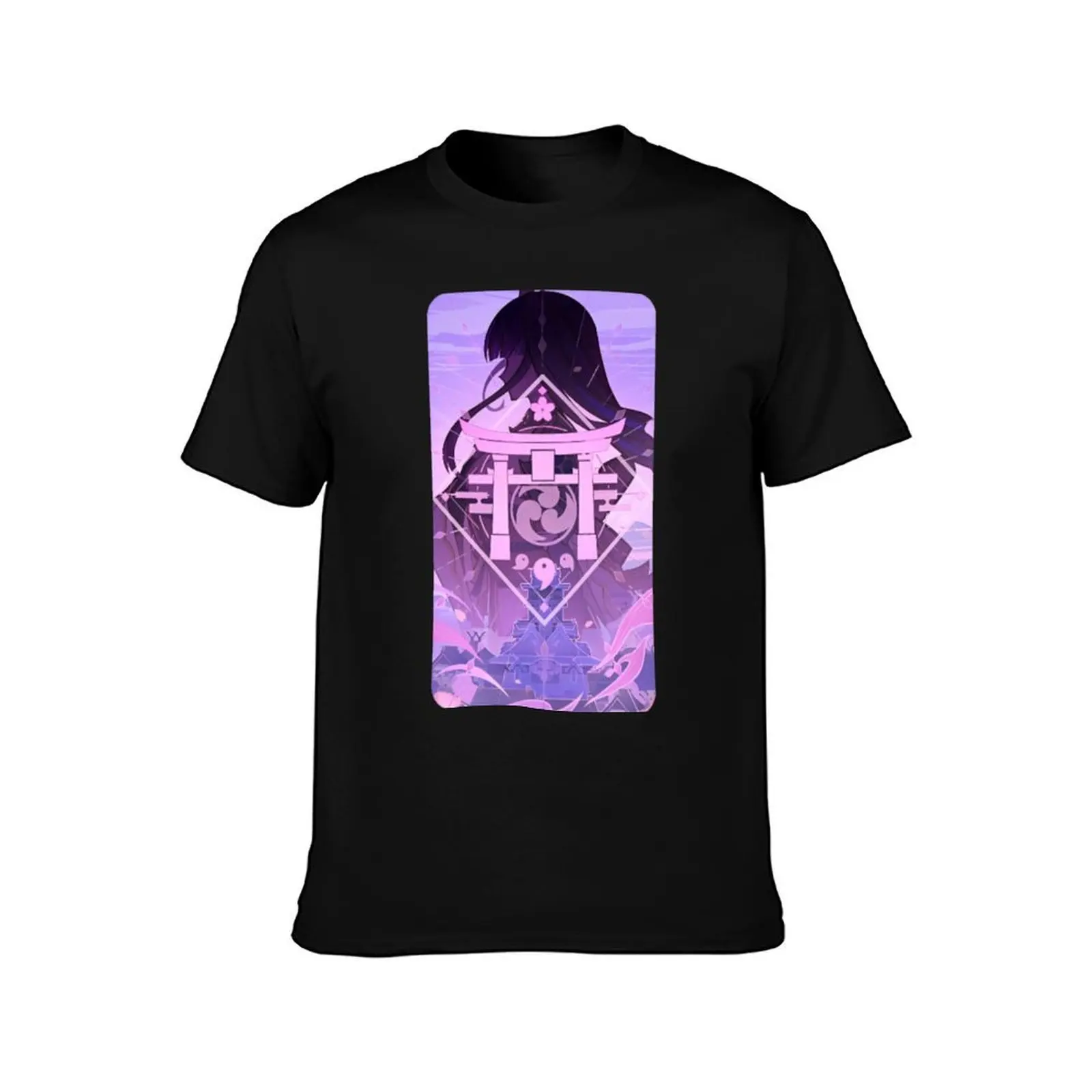 Inazuma T-Shirt, Summer Casual Cotton Tee, Oversized Streetwear Tops, Vintage Graphic Print, Loose Fit Short Sleeve, 100% Cotton