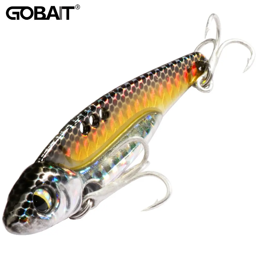 VIB Fishing Lure 7g 10g 18g Metal Jig Tonące ostrze Cast Treble Hook Spinner Spoon VIBRATION Spin Tackle Pesca Wobbler Hard Bait